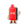 Figura coleccionable naranja de Flavor VIP con diseño de personaje tipo cápsula y zapatillas deportivas