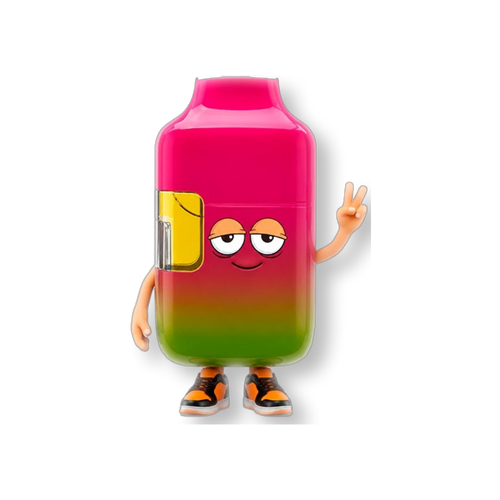 Figura coleccionable naranja de Flavor VIP con diseño de personaje estilo caricatura y zapatillas deportivas