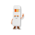 Figura coleccionable naranja de Flavor VIP con diseño de personaje animado, estilo urbano y zapatillas deportivas