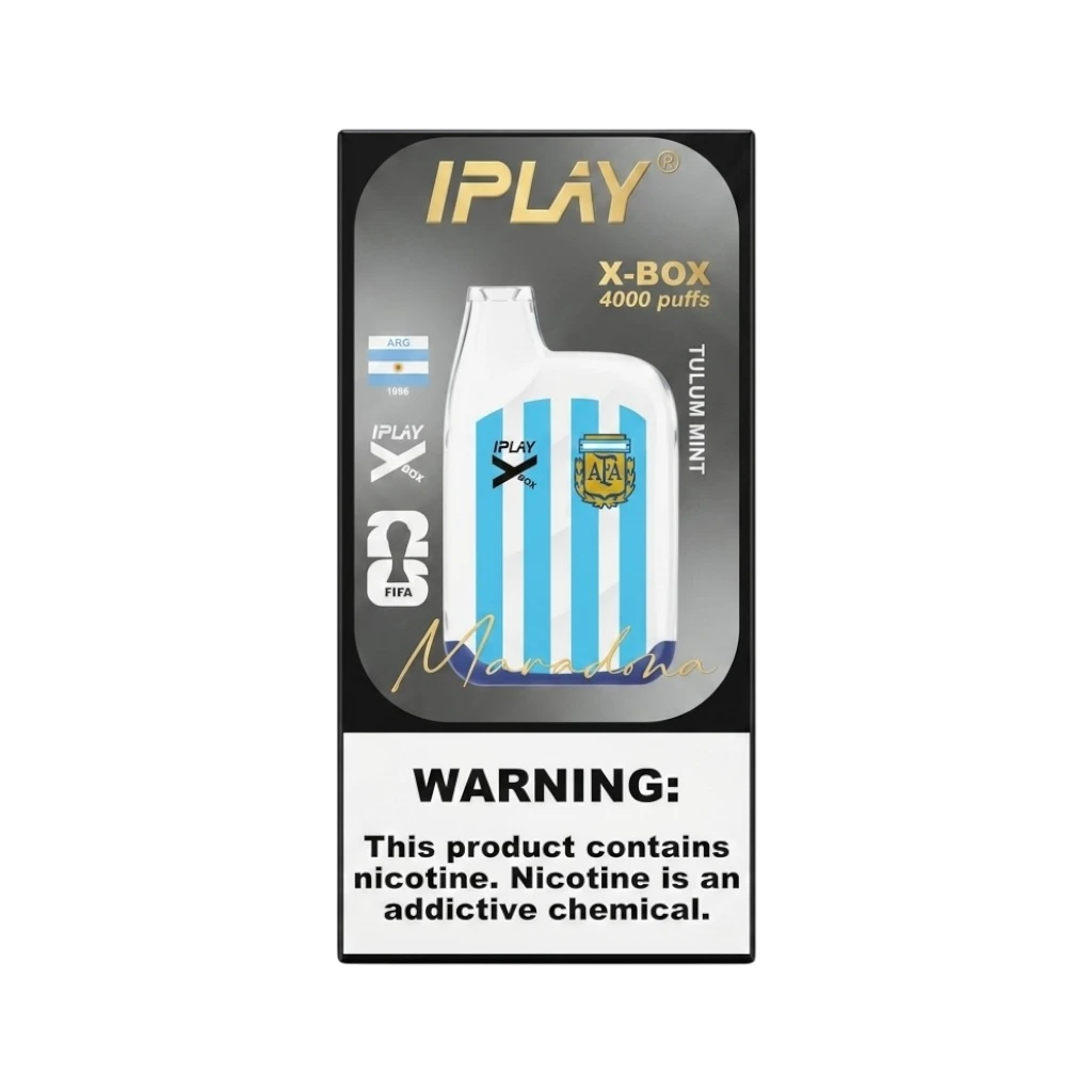 Flavor VIP IPLAY MUNDIAL 4K disposable vape in teal with Mexico Aztec calendar design and red base