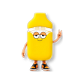 Figura coleccionable naranja Flavor VIP Lemonade 2K con diseño de personaje estilo caricatura y zapatillas deportivas