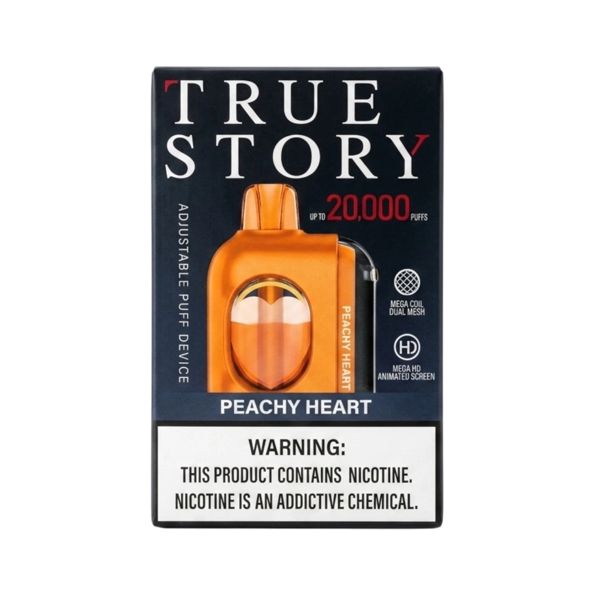 Vaporizador desechable Flavor VIP True Story 20K color verde lima con pantalla digital y sabor Strawberry Kiwi