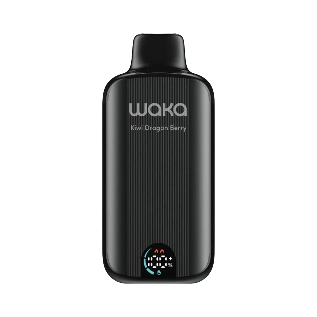 Vape desechable Flavor VIP WAKA sopro 15K de color azul con pantalla digital y diseño moderno